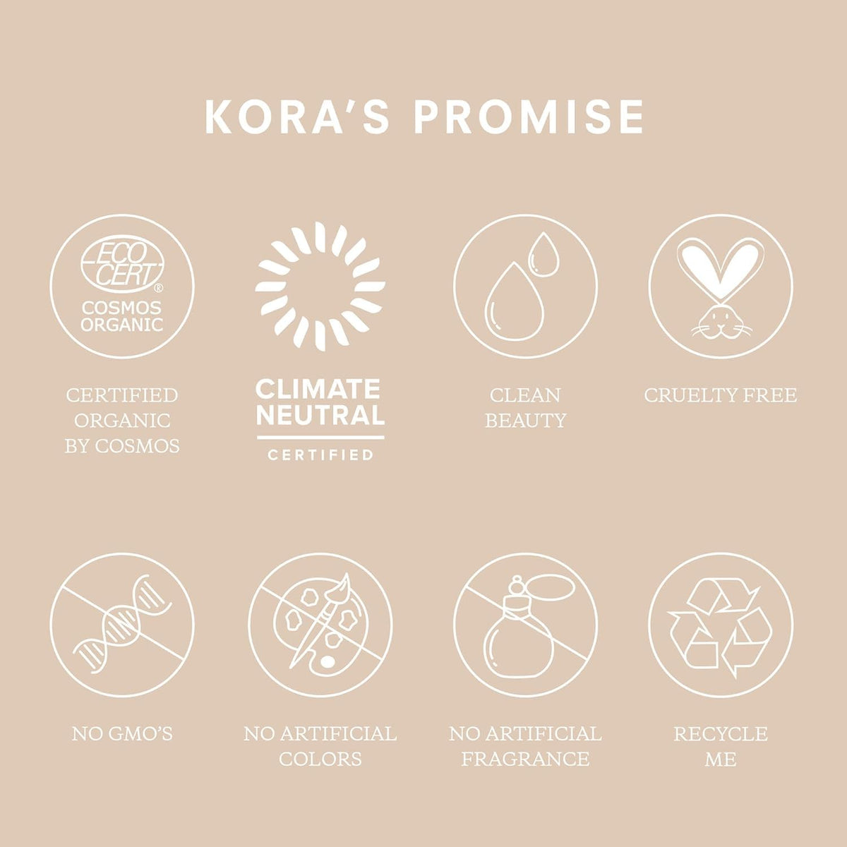 KORA Organics compact jar in hand demonstrating convenient travel-size benefit