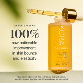 KORA Organics dropper releasing oil, illustrating precision and easy application benefit