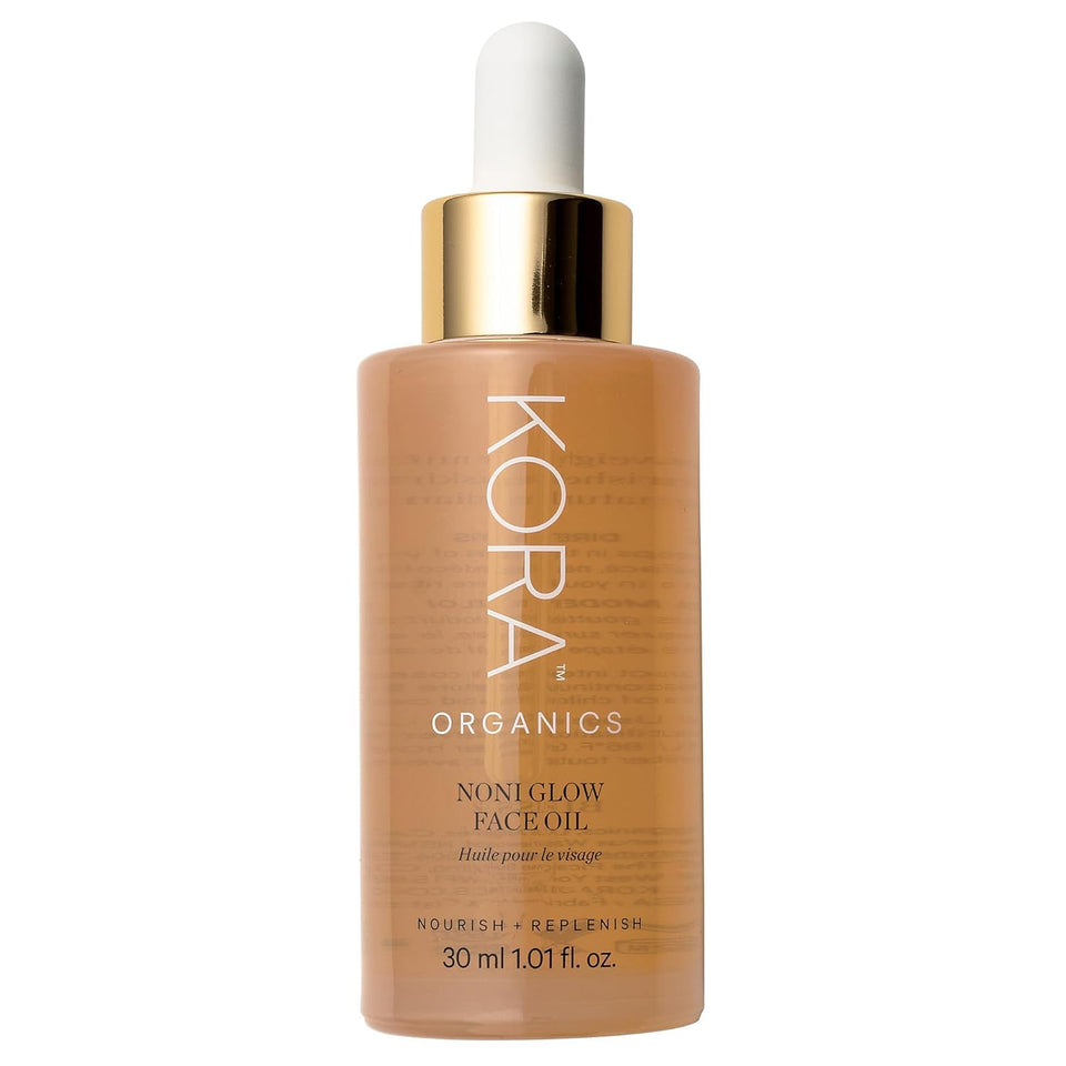 KORA Organics front bottle view showing clean organic packaging and brand benefit