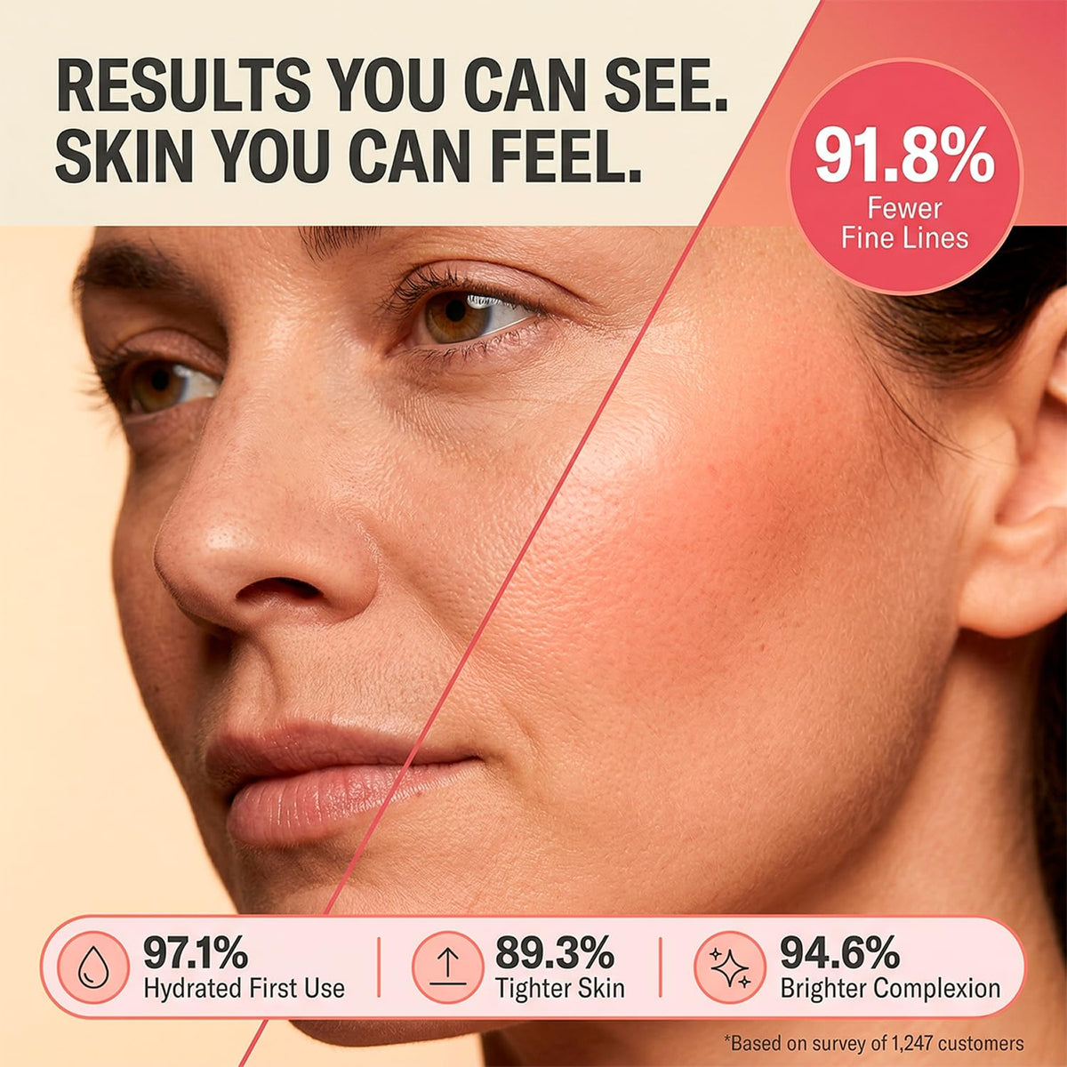 Koreana Skin swatch on hand illustrating lightweight hydration and glow