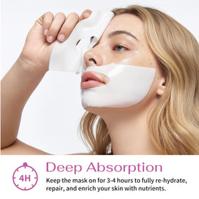 Koreana Skin mask applied on model showing even adherence and glow