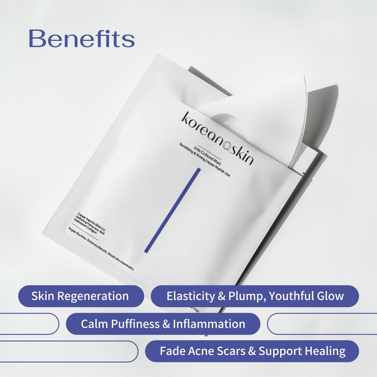 Koreana Skin mask applied on model showcasing smooth, firm fit