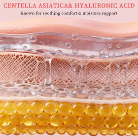 Koriderm botanical ingredient style photograph linking natural extracts to a soothing effect