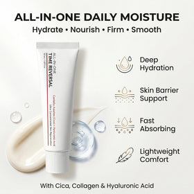 Koriderm Time Reverse Cream creamy texture close-up indicating quick absorption benefit