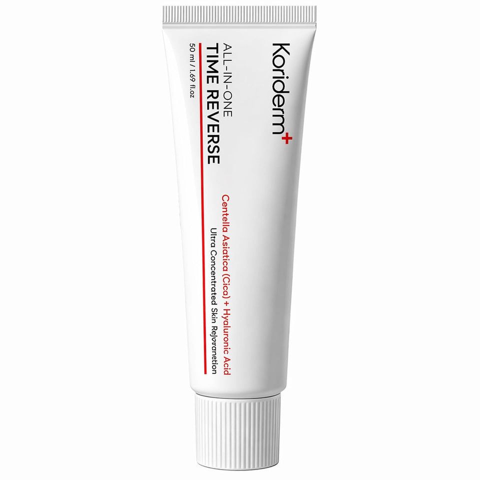 KORIDERM jar front packaging showing compact 50mL size and clean design benefit