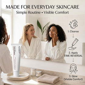 Koriderm Time Reverse tube and jar showing versatile daily use