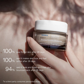 KORRES cream being applied to hand demonstrating smooth application and moisture