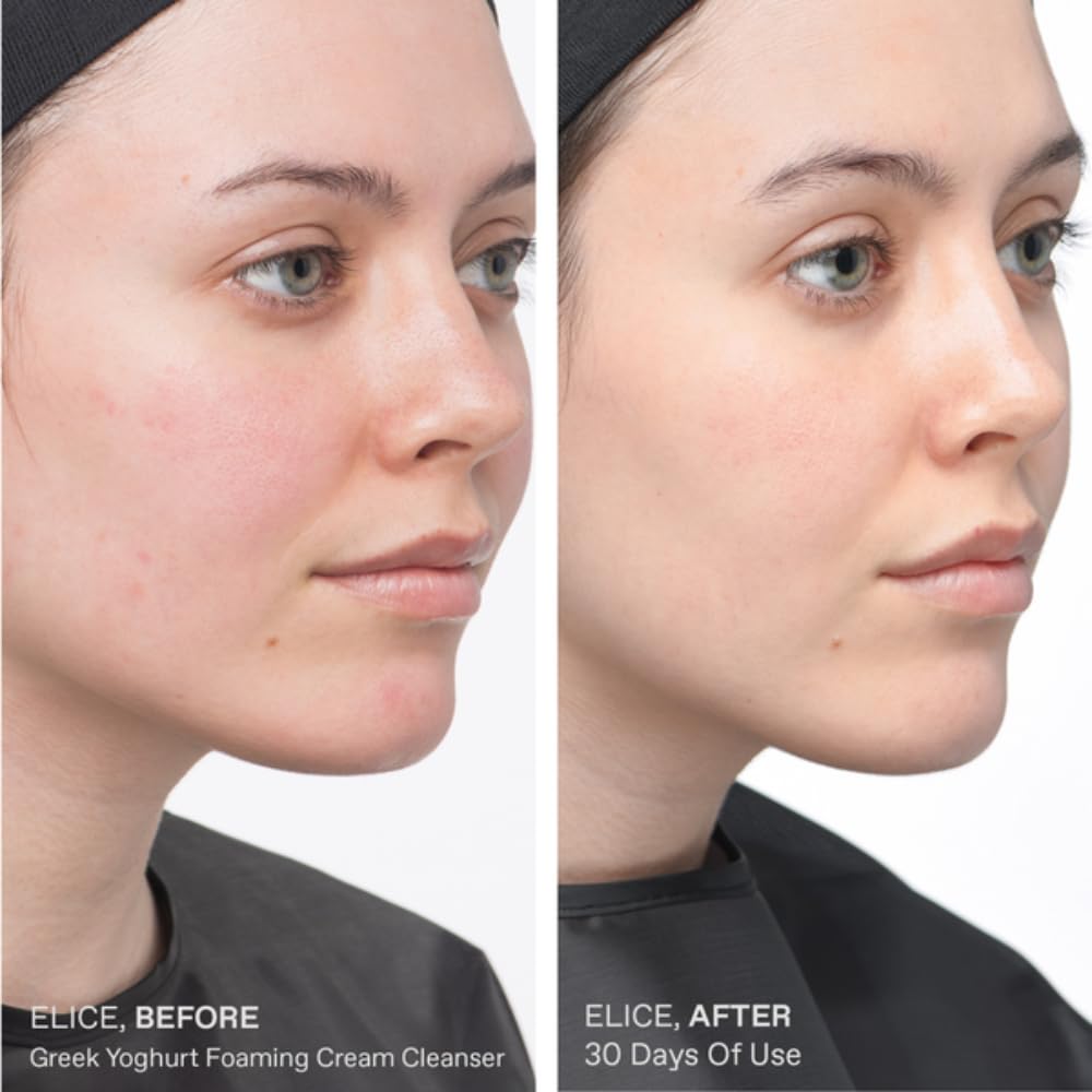 KORRES cleanser held in hand to show real size and easy daily use