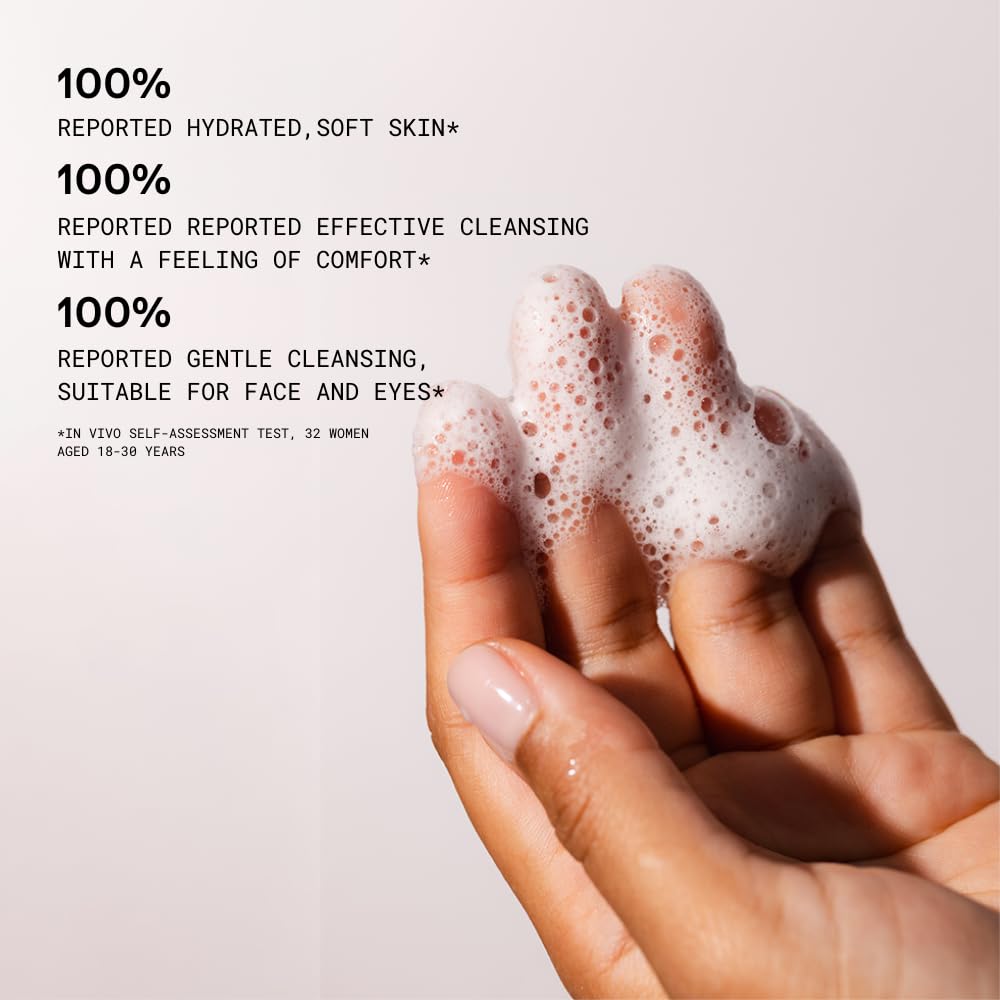KORRES product label close-up showing claims like vegetarian-friendly and silicone-free
