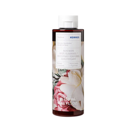 KORRES front bottle showing label and recyclable packaging benefit