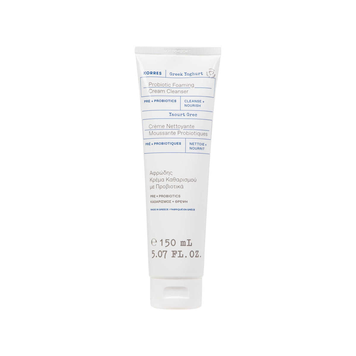 KORRES front packaging showing product and size for clear identification and trust