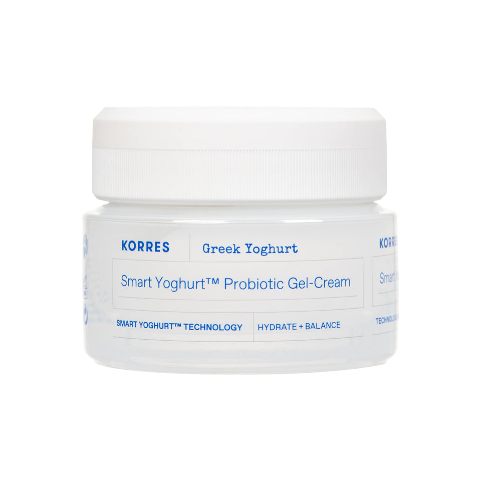 KORRES front packaging showing jar and clean design benefit clarity