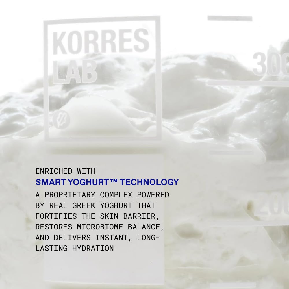 KORRES open jar displaying product consistency and easy scoop