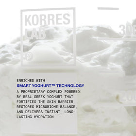 KORRES open jar displaying product consistency and easy scoop