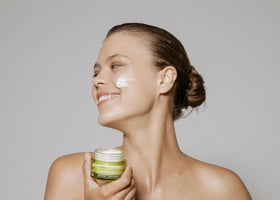 KORRES product on bathroom vanity to portray everyday skincare routine integration