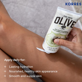 KORRES bottle staged on bathroom shelf for everyday Mediterranean skincare routine