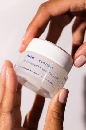 KORRES recyclable packaging detail showing eco-conscious materials