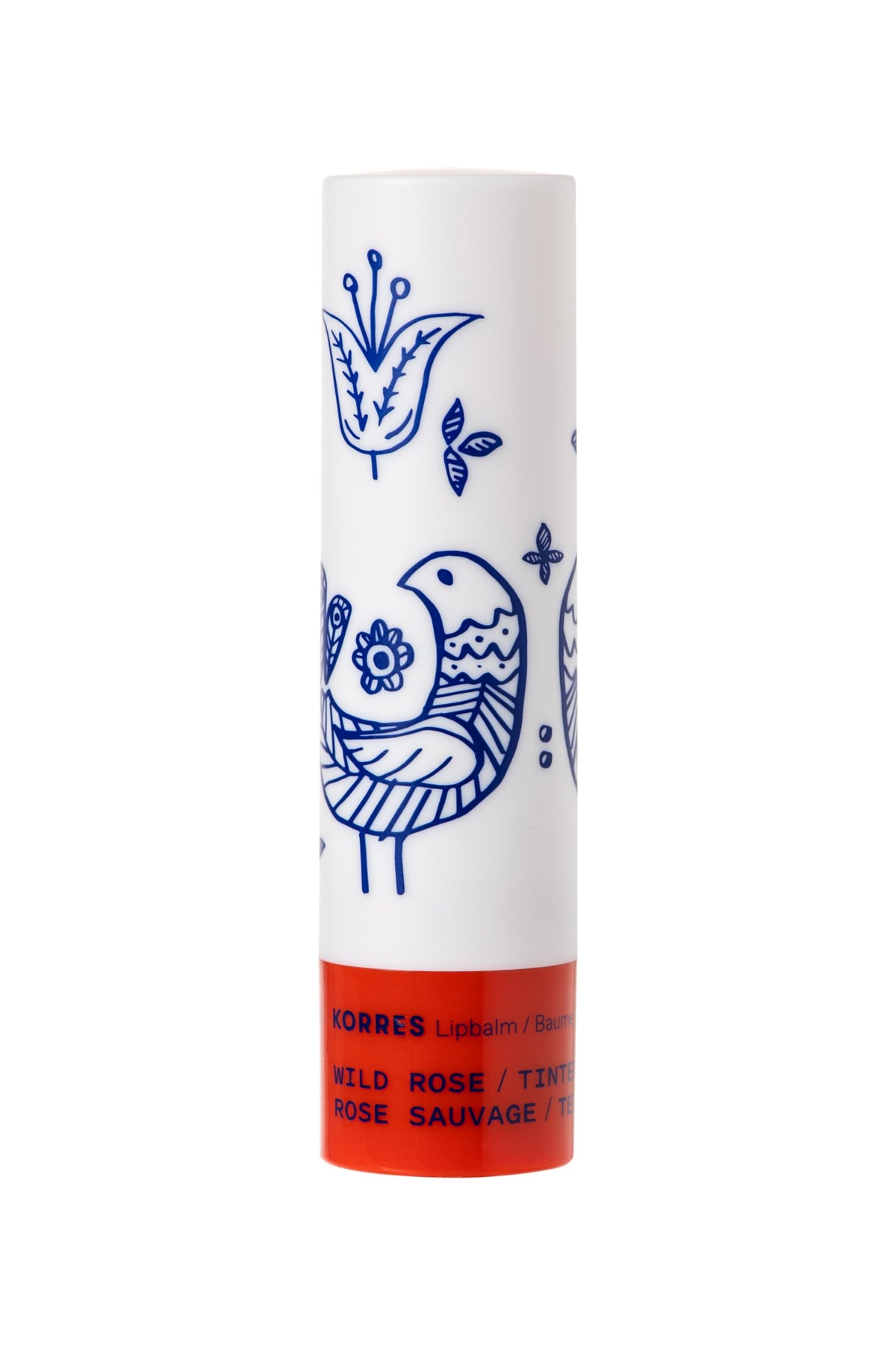 KORRES open twist-up stick close-up displaying balm texture and easy application