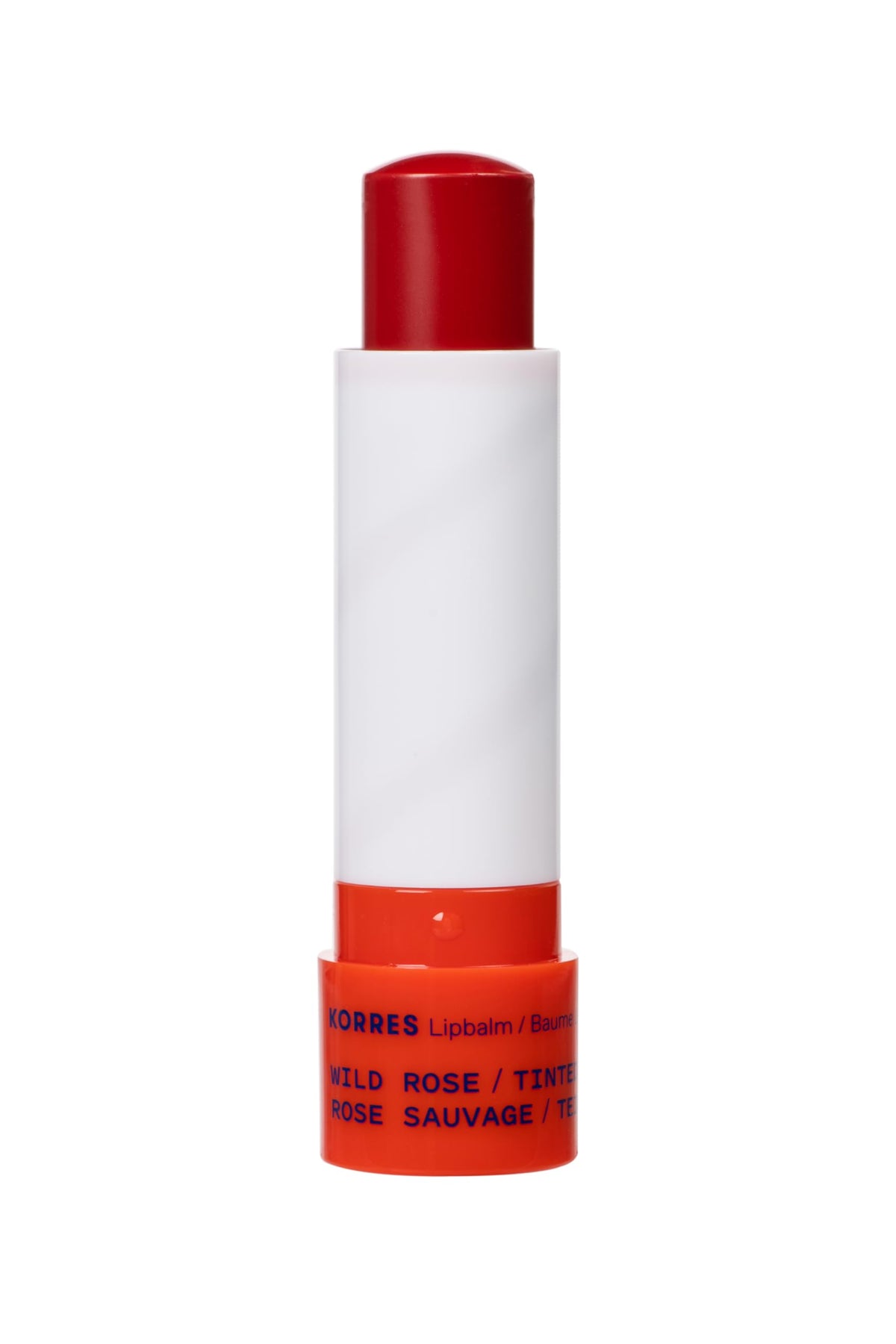 KORRES texture swipe on arm showing sheer Wild Rose tint and moisturizing effect