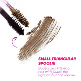 Kosas Air Brow mousse texture closeup demonstrating lightweight buildable formula