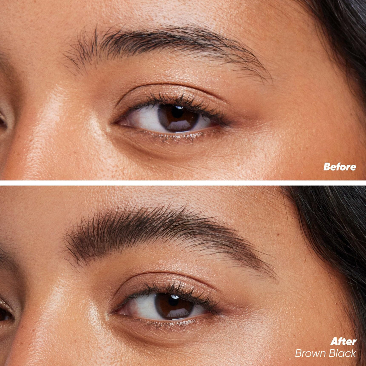 Kosas Air Brow spoolie applying product with precise control benefit