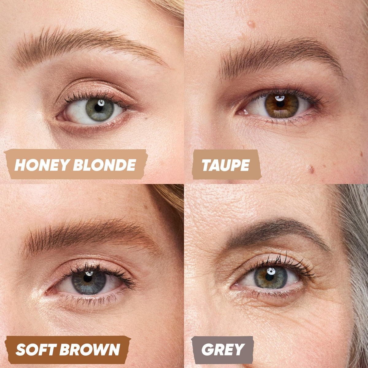 Kosas air brow swatch stroke on skin reveals taupe pigment for subtle fill