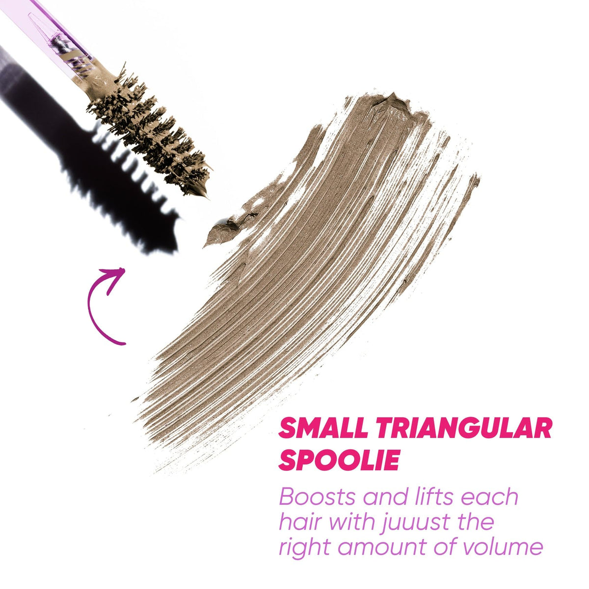 Kosas air brow texture mousse-gel displays lightweight formula that builds volume
