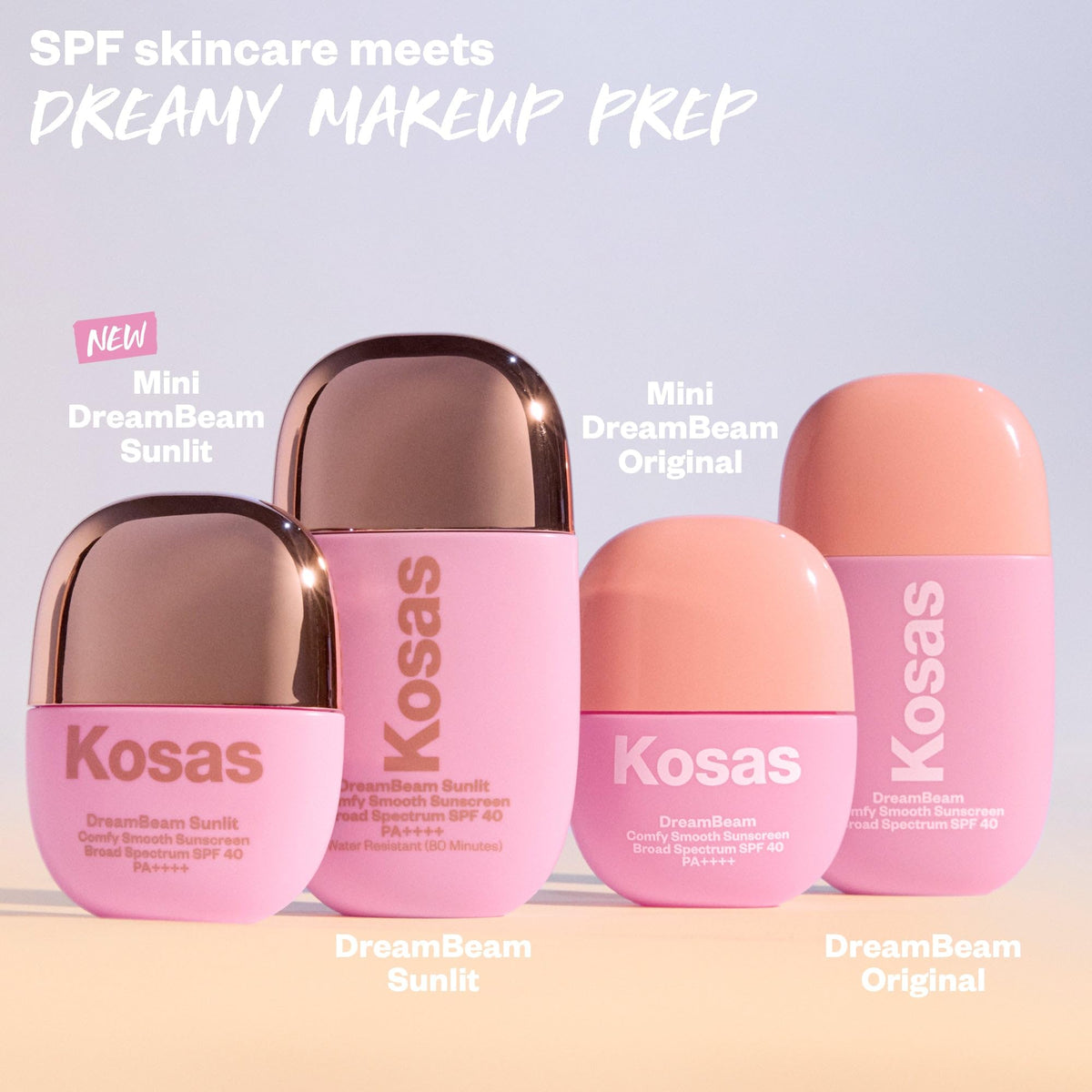Kosas DreamBeam back label close-up showing ingredients and transparency benefit
