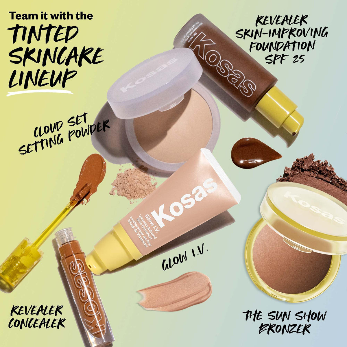 Kosas bronzer placed inside a makeup bag for everyday portability and convenience