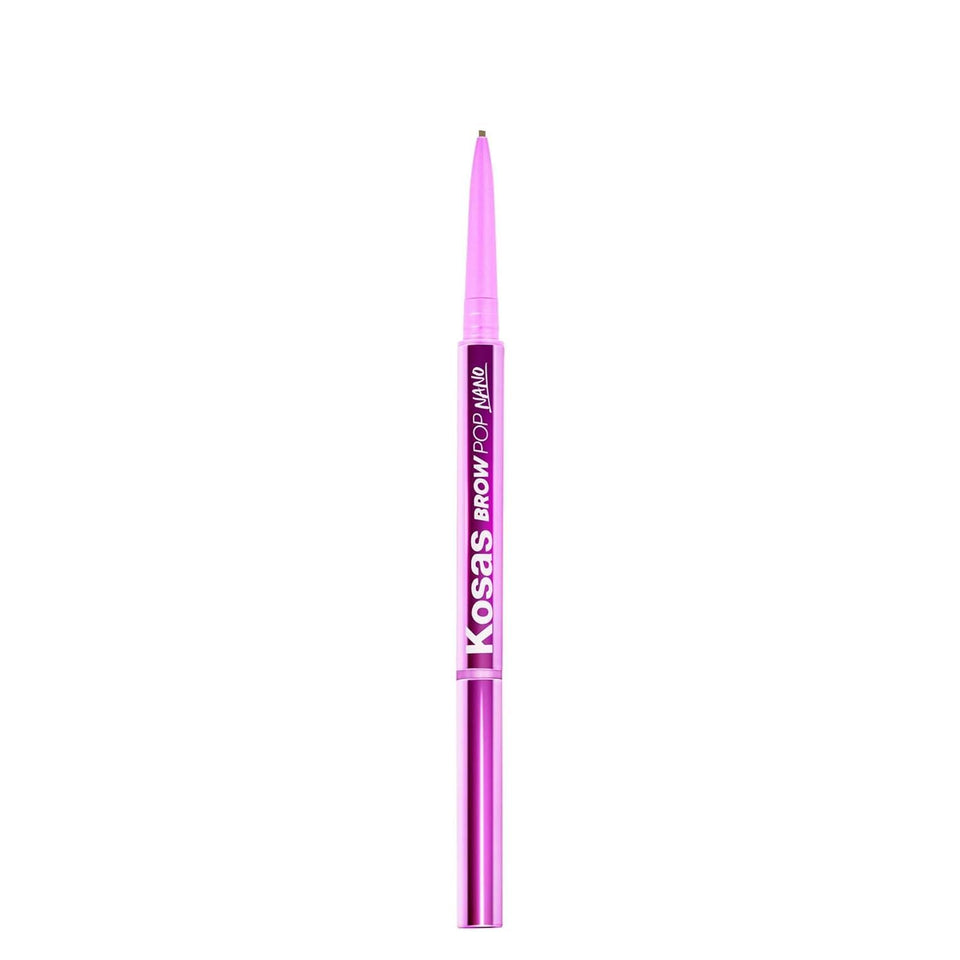 Kosas front packaging showing Taupe shade and compact pencil benefit