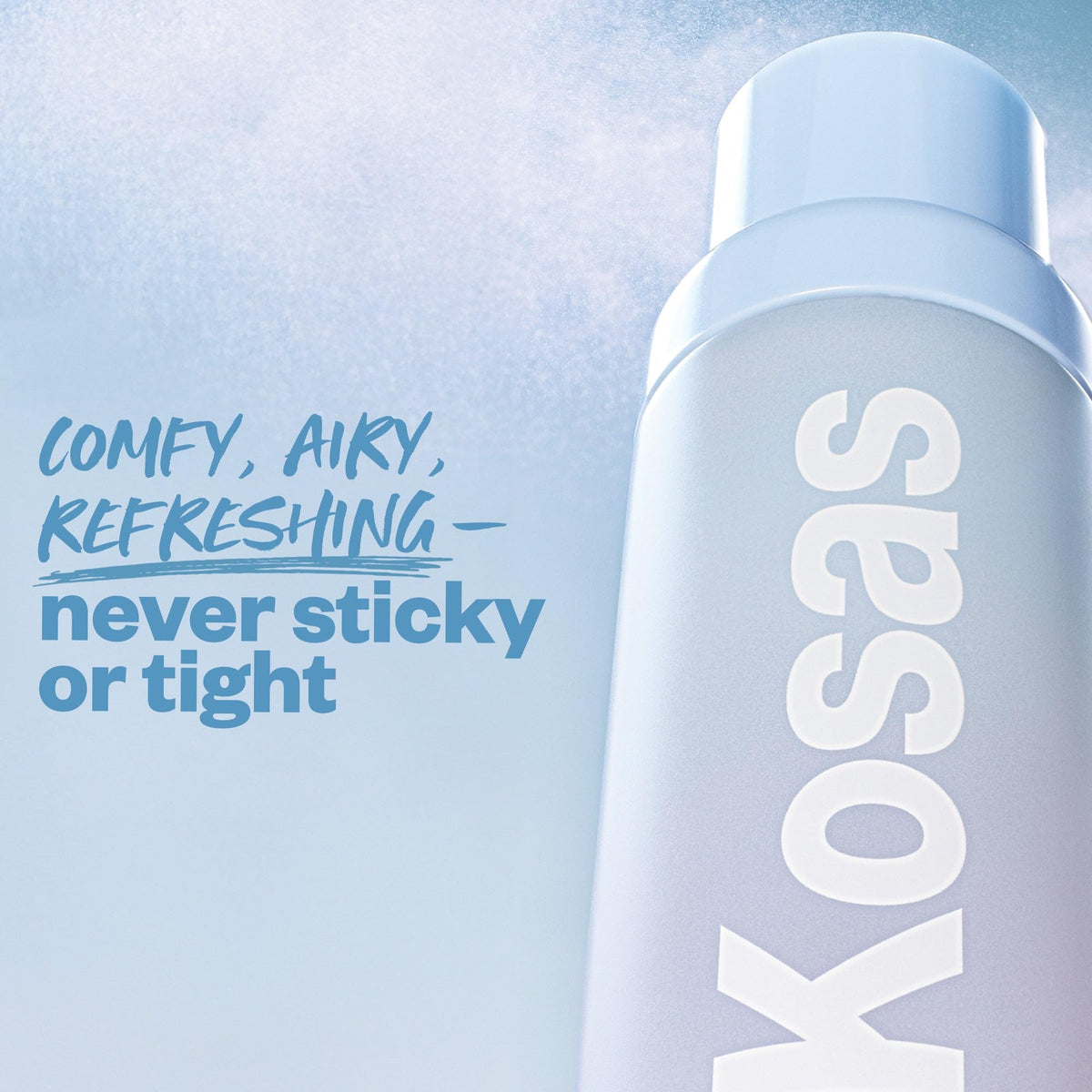 Kosas mist applied over foundation, helps set makeup for smooth finish