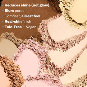 Kosas Cloud Set being applied with brush for natural, even mattifying benefit