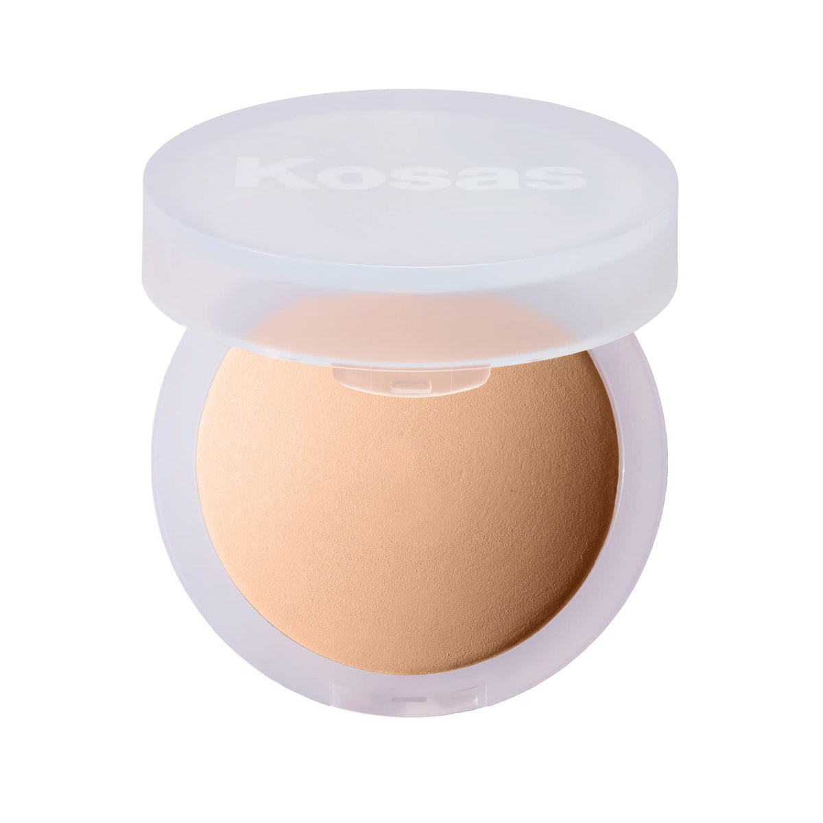 Kosas compact front view showing sleek case and travel-ready convenience