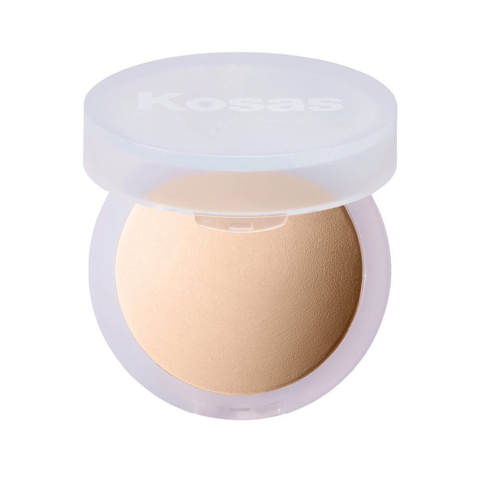 Kosas Cloud Set front compact showing sleek packaging and easy storage benefit