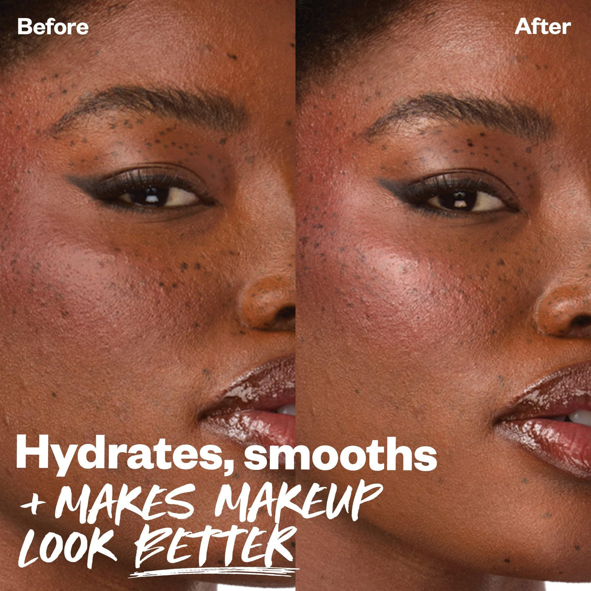 Kosas close-up spray nozzle dispensing fine mist, ensures even application