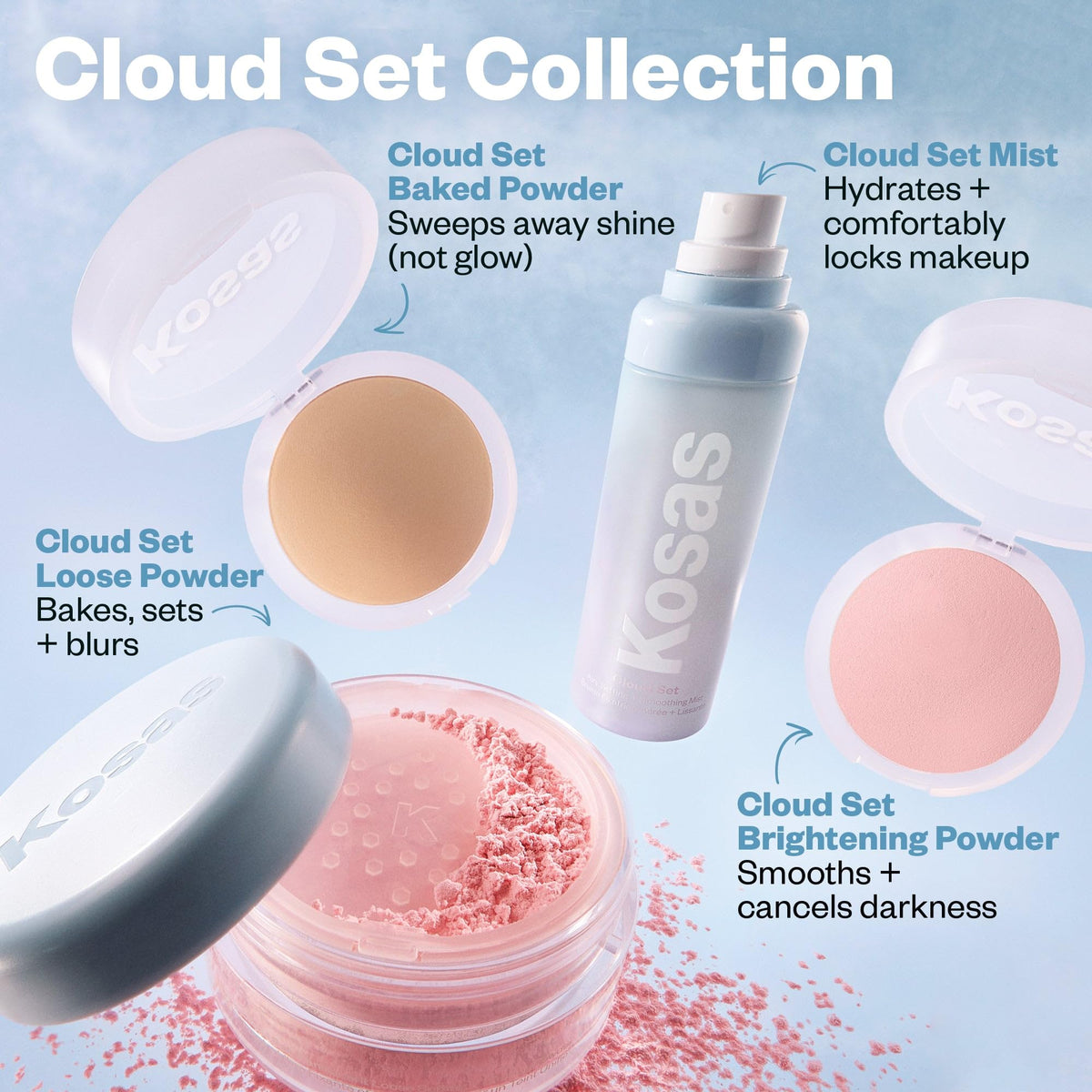 Kosas refreshed skin after mist, shows reduced shine and pore appearance