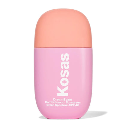 Kosas DreamBeam front packaging shows sleek tube and SPF 40 protection benefit