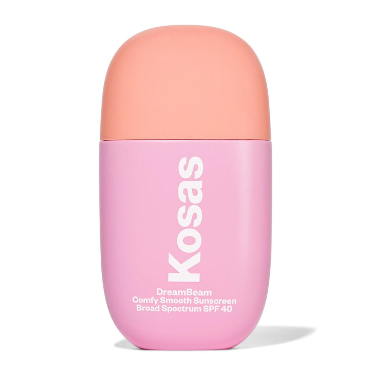 Kosas DreamBeam front packaging shows sleek tube and SPF 40 protection benefit