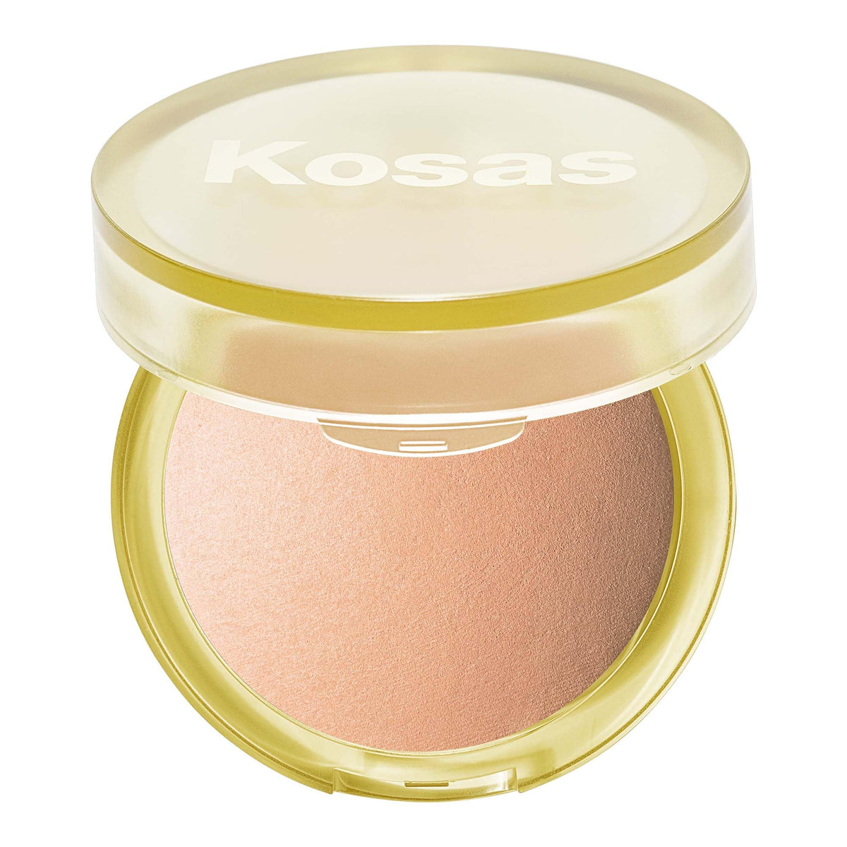 Kosas front open compact showing pan and brand for easy identification