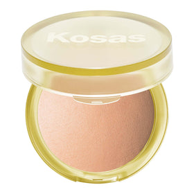 Kosas front open compact showing pan and brand for easy identification