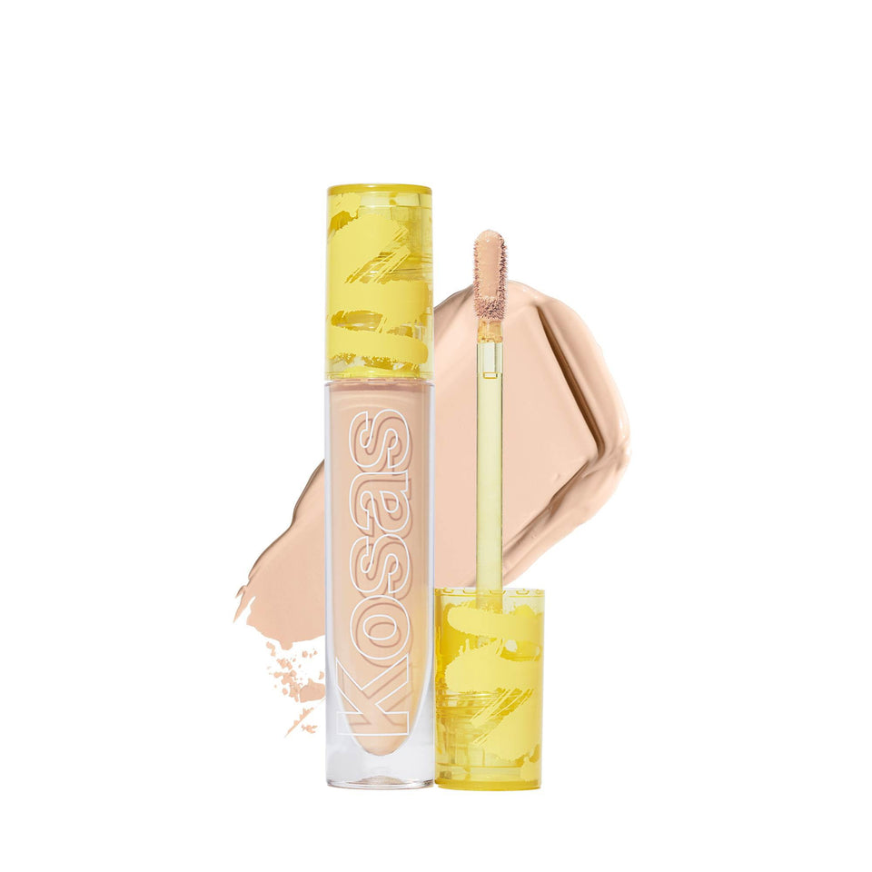 Kosas front packaging showing shade label and sleek tube benefits