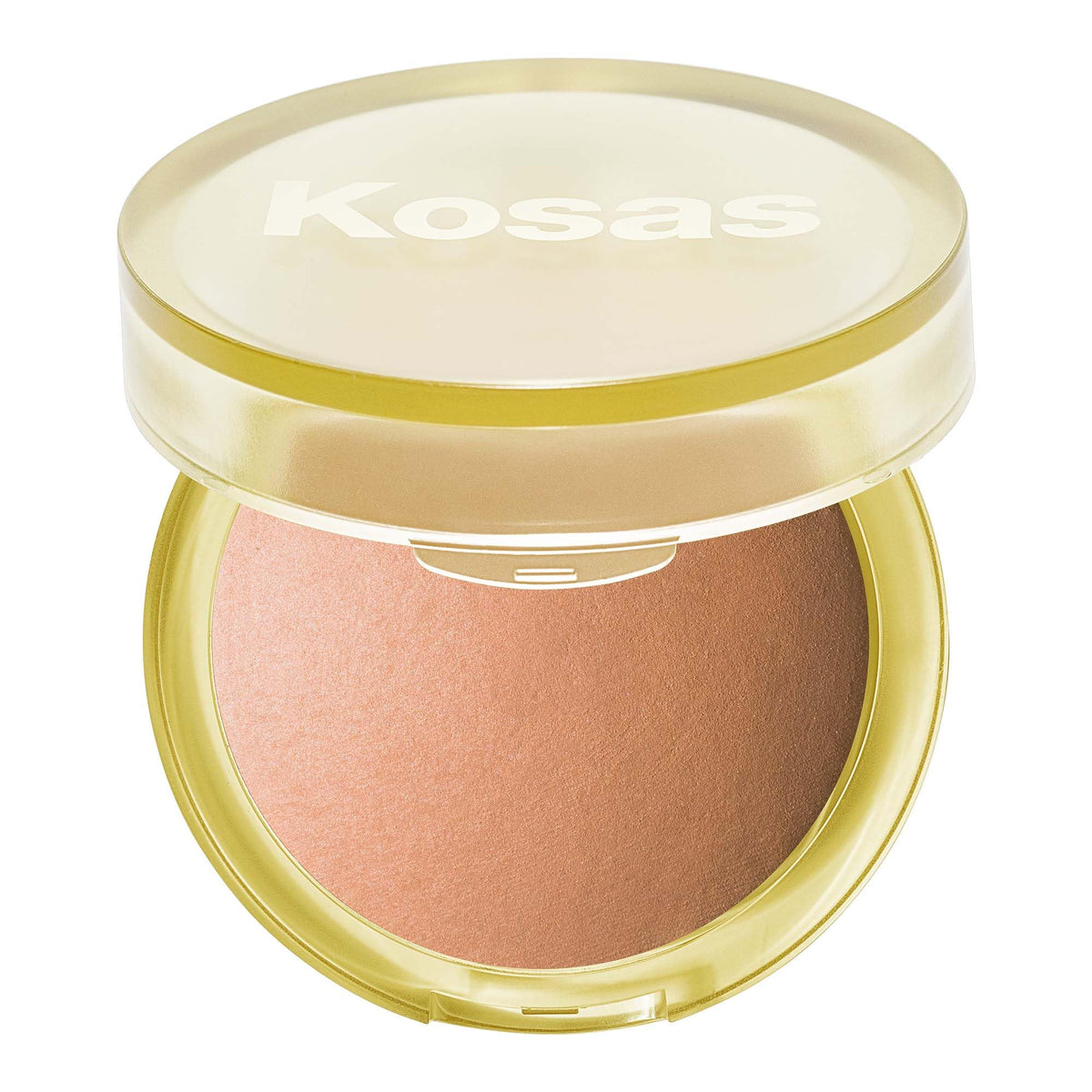 Kosas front pan showing baked bronzer tone and natural glow benefit