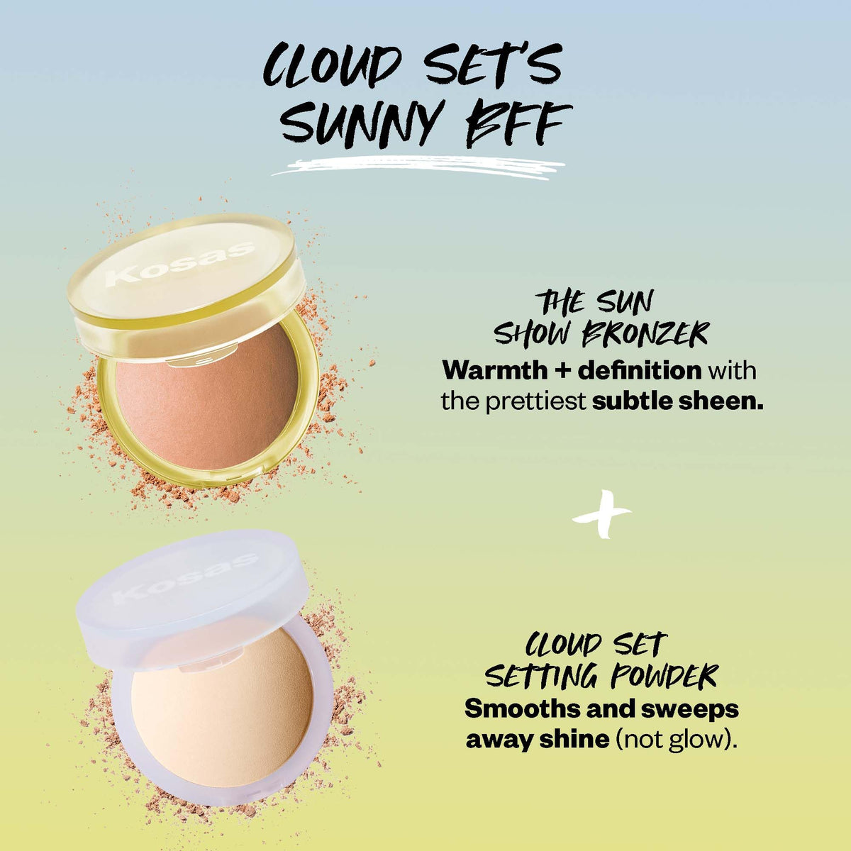 Kosas lifestyle image applying bronzer in daylight for a healthy glow