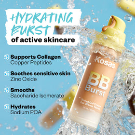 Kosas bottle open dispensing product for controlled, mess-free application