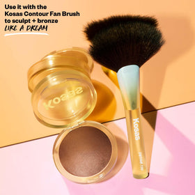 Kosas open compact revealing the baked powder and easy-to-swipe finish