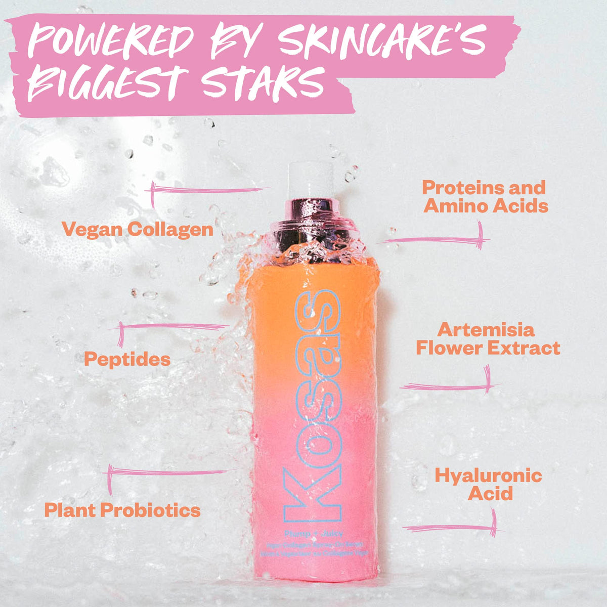 Kosas droplet texture on skin showing lightweight, non-greasy hydration benefit