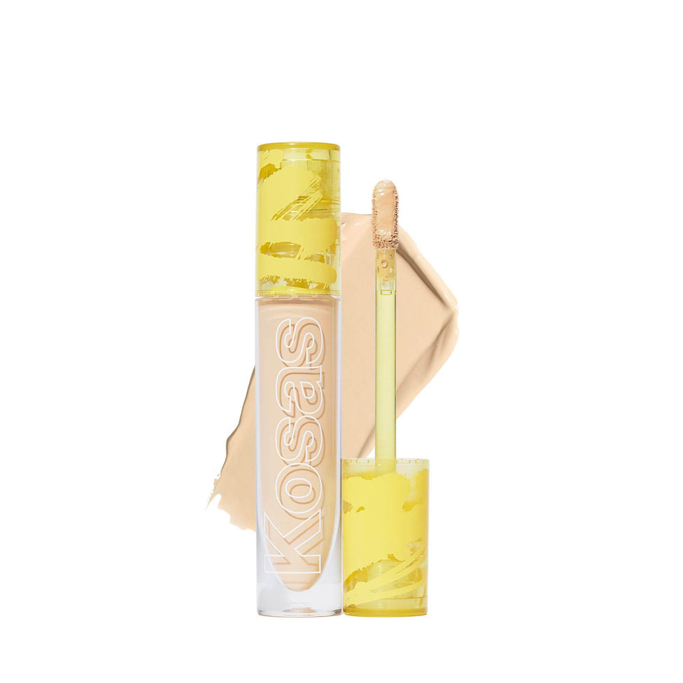 Kosas Revealer front packaging showing tube and label benefit of easy application