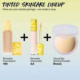 Kosas ingredient label closeup featuring hyaluronic acid and SPF benefit