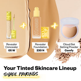 Kosas ingredients label close-up highlighting hyaluronic acid and peptides