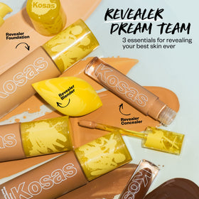 Kosas Revealer on bathroom vanity in lifestyle scene promoting everyday use